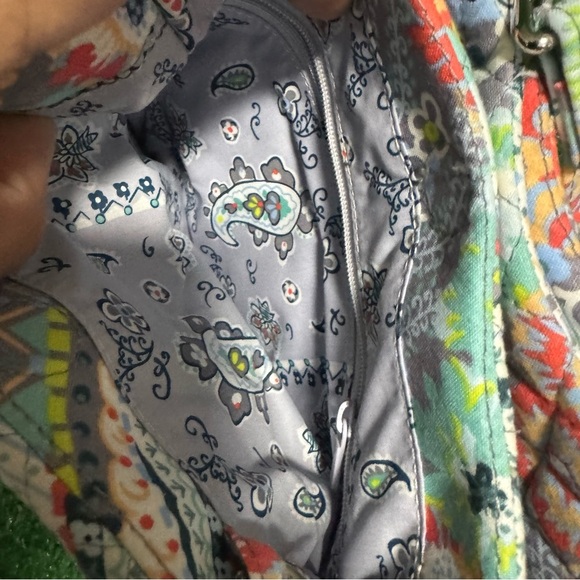 Vera Bradley Green and Blue Crossbody Bag with Paisley Design - Picture 3 of 7